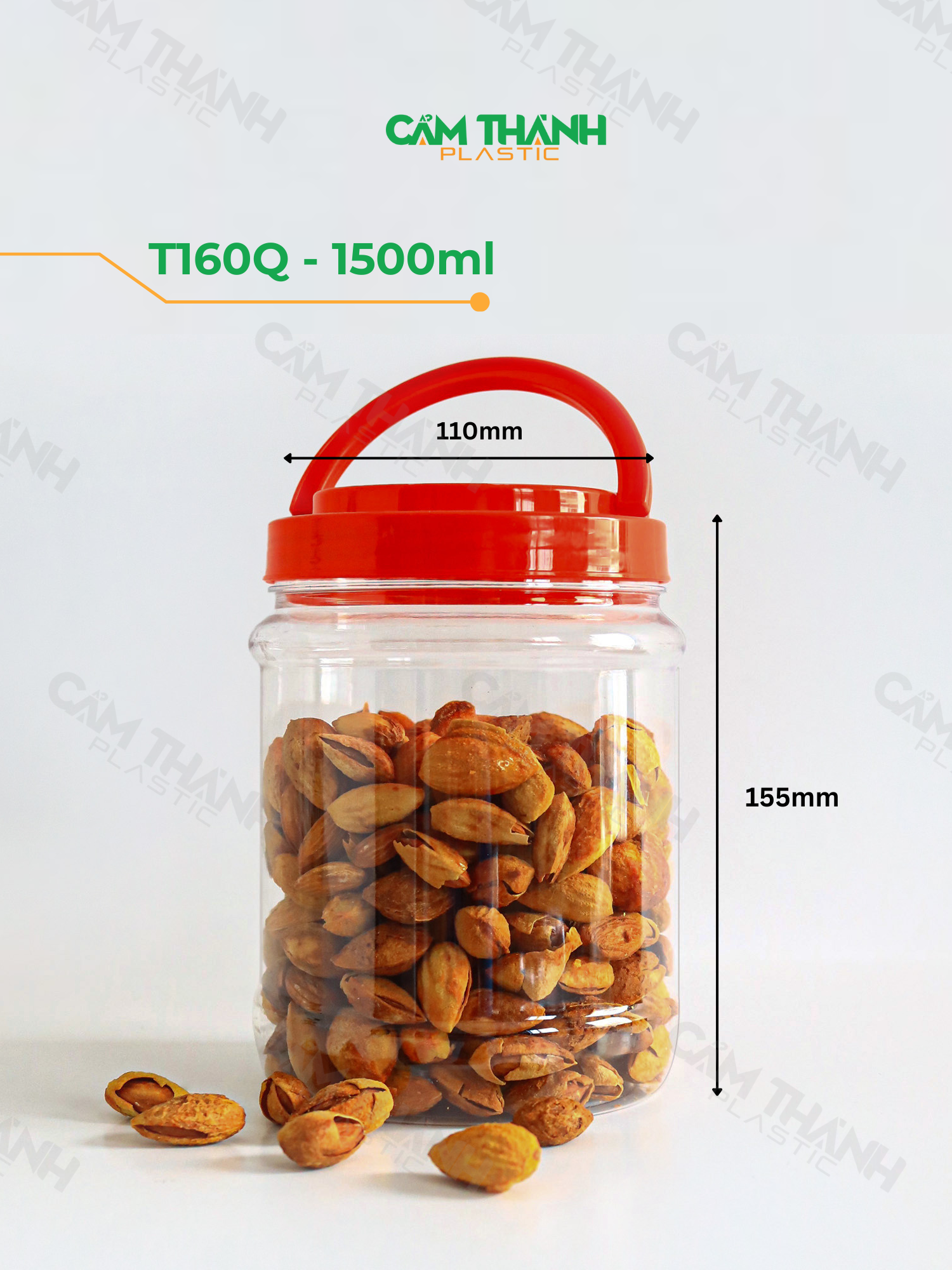 Hũ tròn 160 quai - T160Q-watermarked hũ nhựa thực phẩm